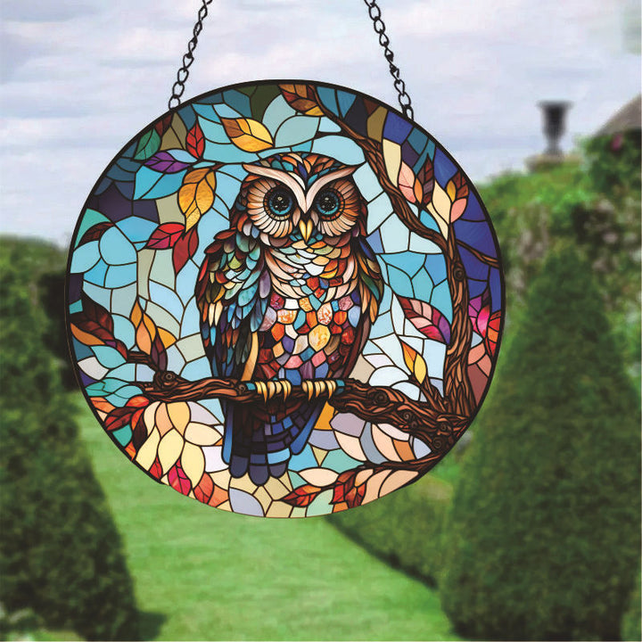 Plant Stained Glass Window Hangings Suncatcher Panel For Wall Garden