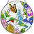Hummingbird Stained Glass Window Hangings Suncatcher Panel For Wall Garden