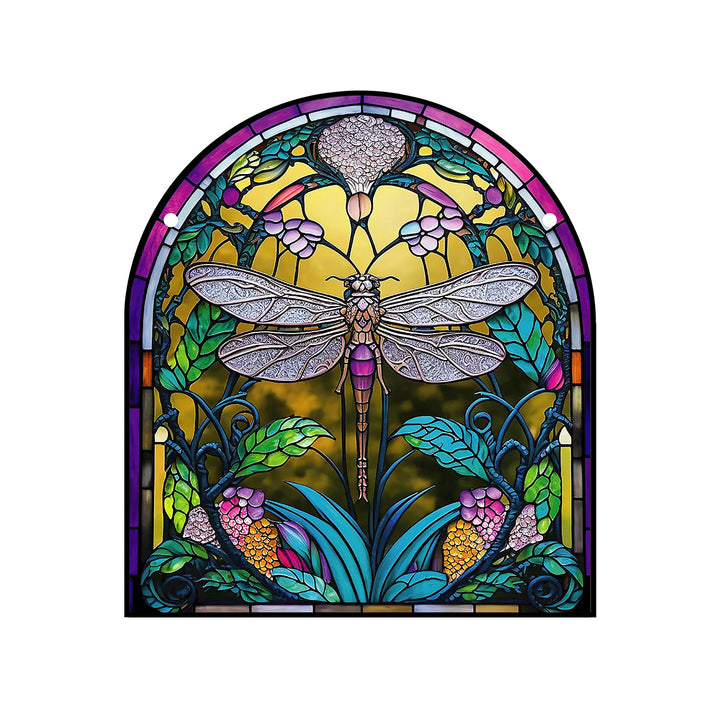 Cute Dragonfly Acrylic Window Hangings Suncatcher For Wall Garden