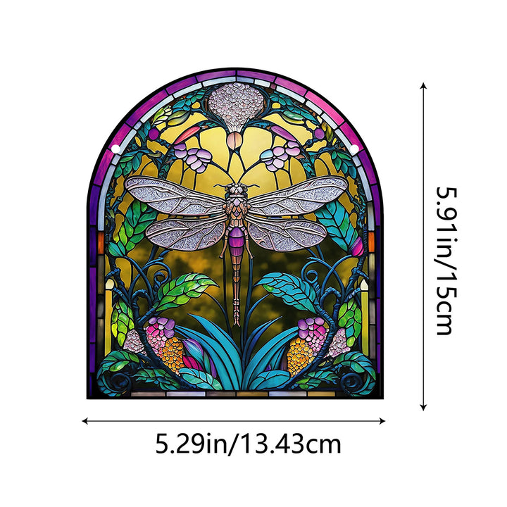Cute Dragonfly Acrylic Window Hangings Suncatcher For Wall Garden