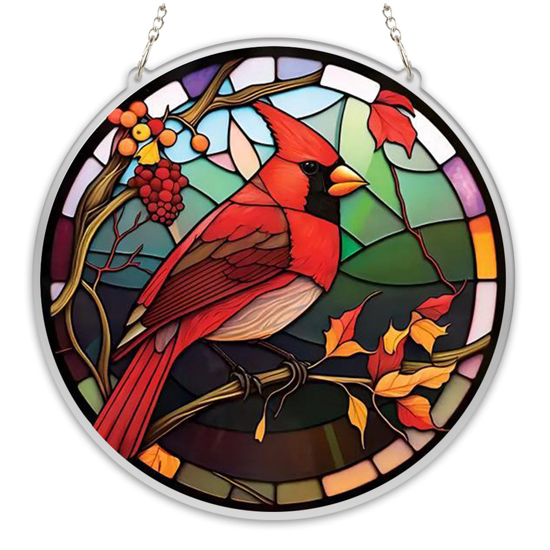 Colorful Bird Acrylic Window Hangings Suncatcher For Courtyard Garden