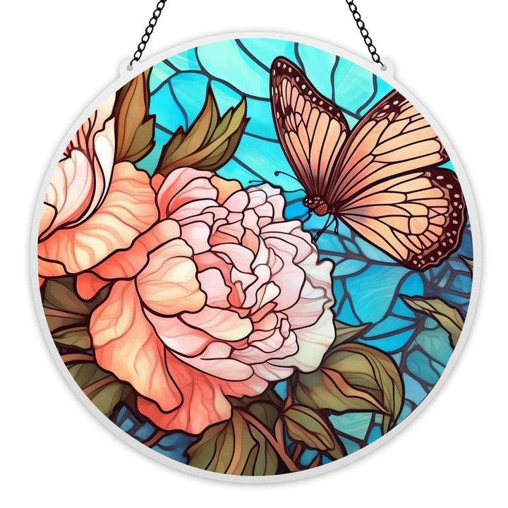 Colorful Butterfly Acrylic Window Hangings Suncatcher For Courtyard Garden