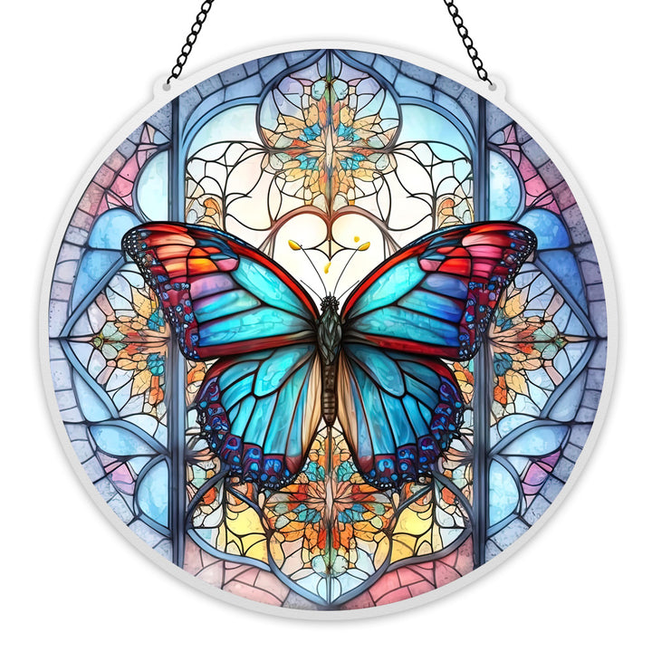 Colorful Butterfly Acrylic Window Hangings Suncatcher For Courtyard Garden