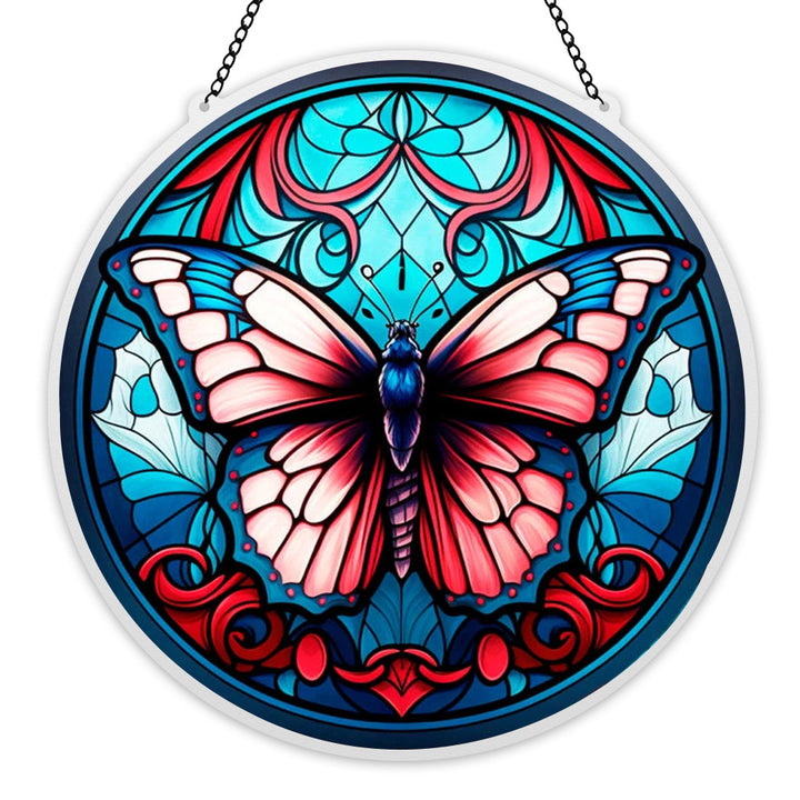 Colorful Butterfly Acrylic Window Hangings Suncatcher For Courtyard Garden