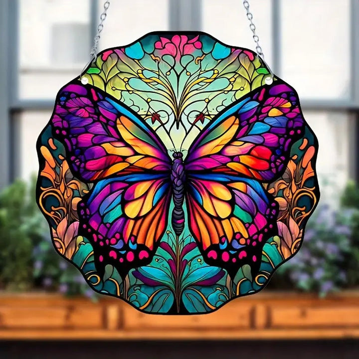 Cute Butterfly Acrylic Window Hangings Suncatcher For Wall Garden