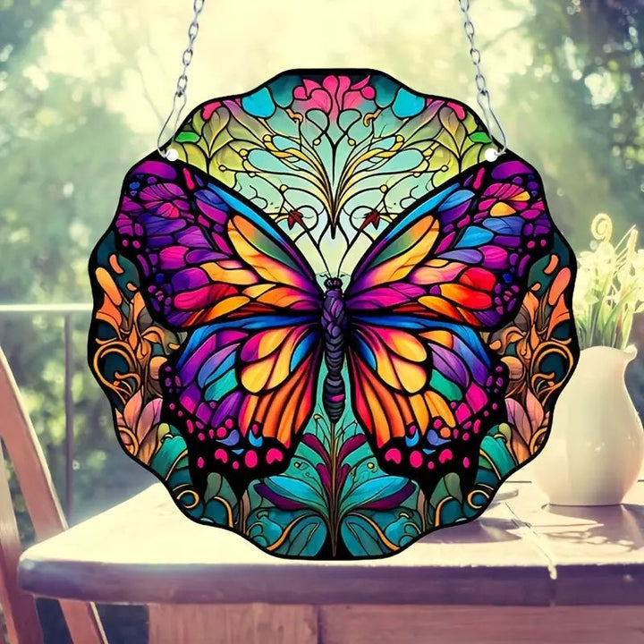 Cute Butterfly Acrylic Window Hangings Suncatcher For Wall Garden