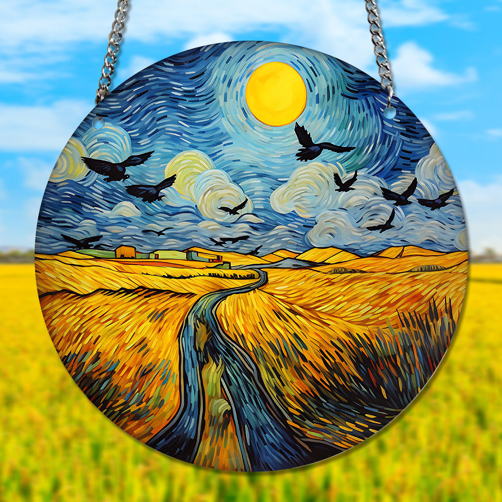 Van Gogh's Paintings Acrylic Window Hangings Suncatcher For Garden