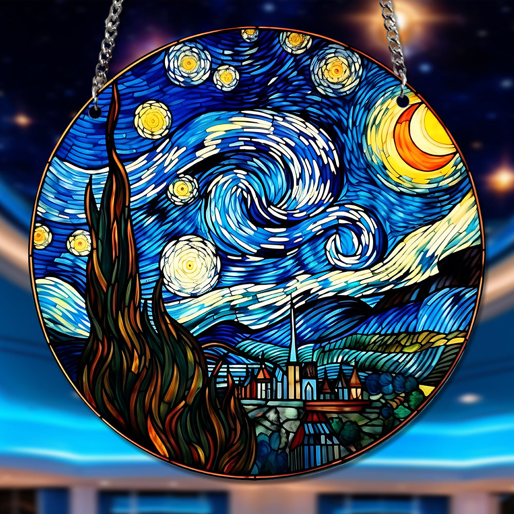 Van Gogh's Paintings Acrylic Window Hangings Suncatcher For Garden