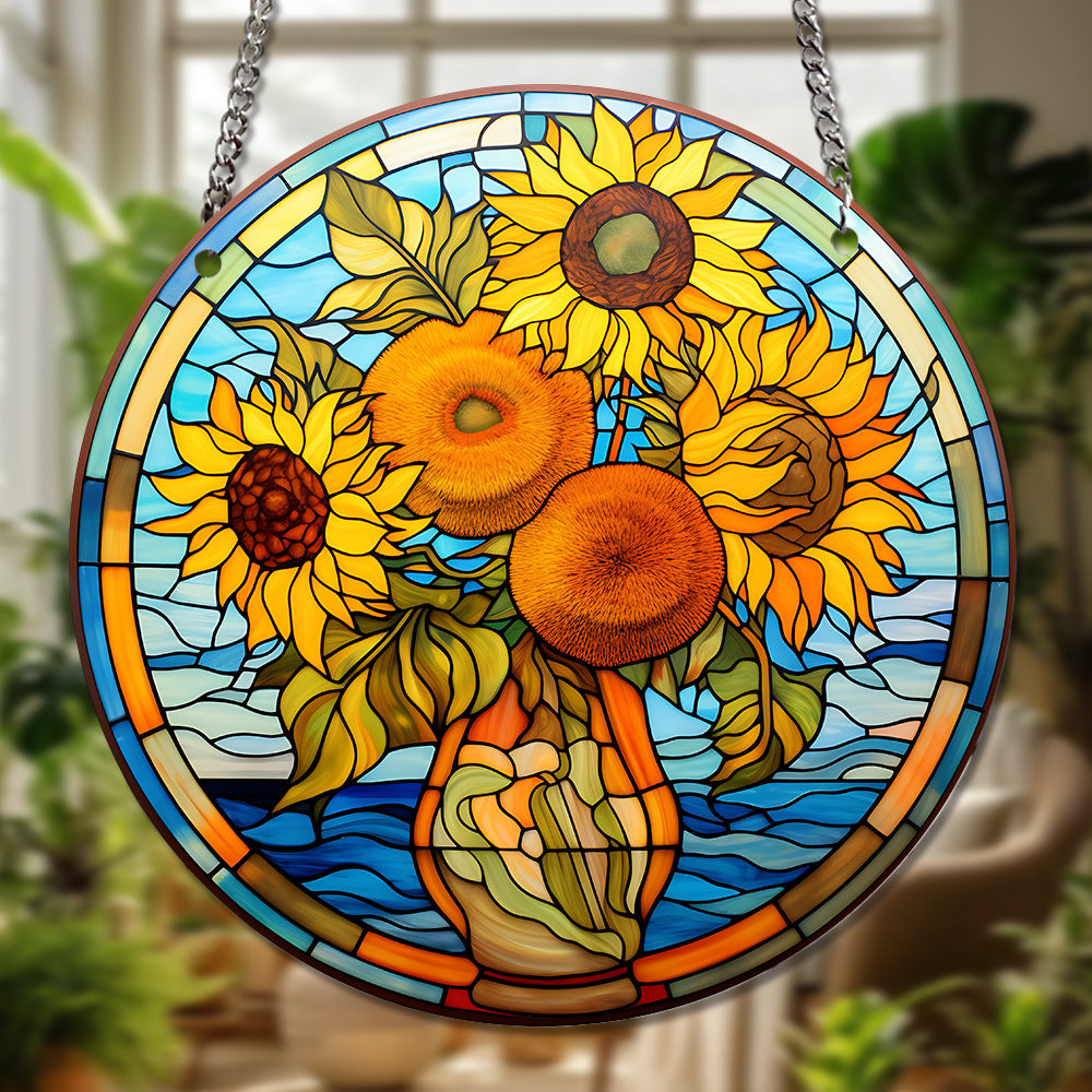 Van Gogh's Paintings Acrylic Window Hangings Suncatcher For Garden