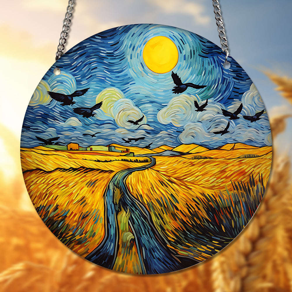 Van Gogh's Paintings Acrylic Window Hangings Suncatcher For Garden