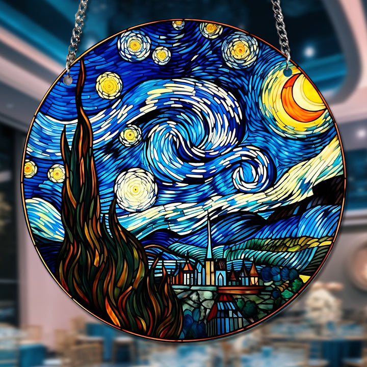Van Gogh's Paintings Acrylic Window Hangings Suncatcher For Garden
