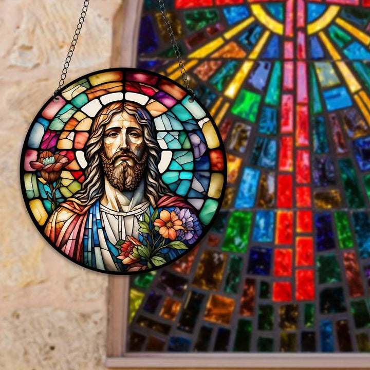 Jesus Dinner Acrylic Window Hangings Suncatcher For Wall Garden