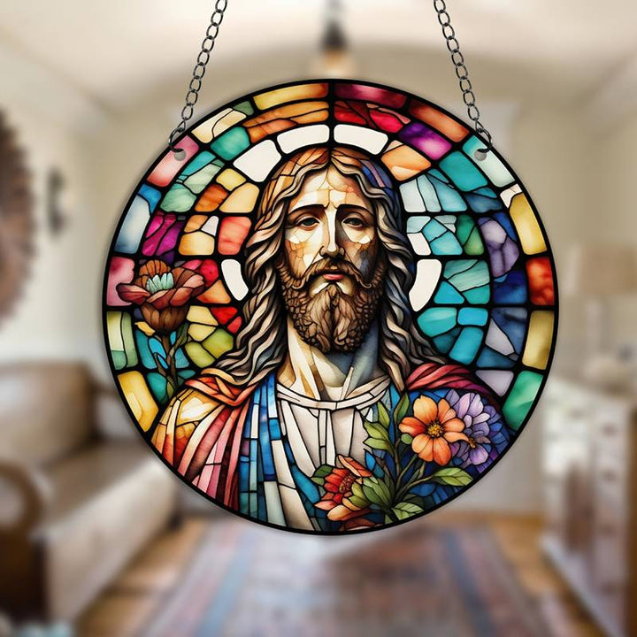 Jesus Dinner Acrylic Window Hangings Suncatcher For Wall Garden
