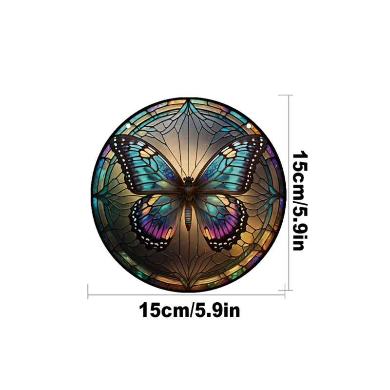 Stained Butterfly Acrylic Window Hangings Suncatcher For Wall Decor