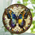 Dark Stained Butterfly Acrylic Window Hangings Suncatcher For Wall Decor