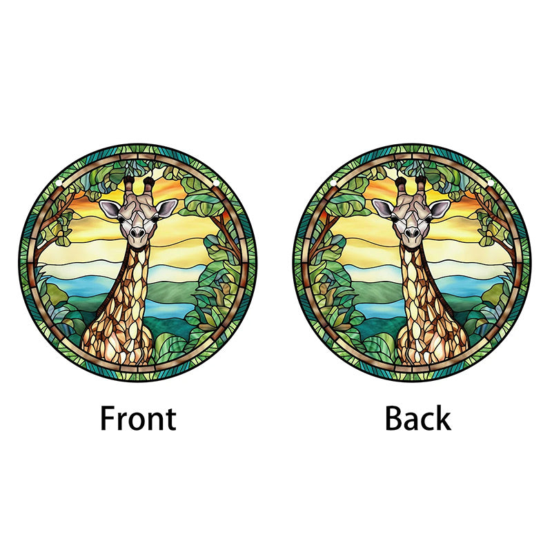 Stained Giraffe Acrylic Window Hangings Suncatcher For Wall Decor
