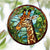 Stained Giraffe Acrylic Window Hangings Suncatcher For Wall Decor