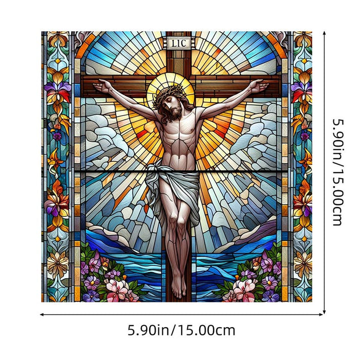 Cross Square Acrylic Window Hangings Suncatcher For Wall Decor