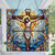 Cross Square Acrylic Window Hangings Suncatcher For Wall Decor