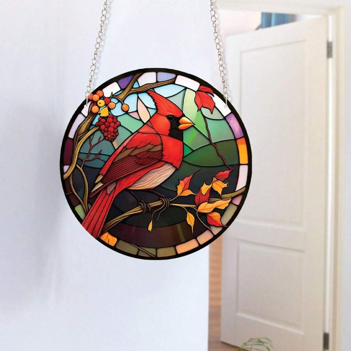 Colorful Bird Acrylic Window Hangings Suncatcher For Courtyard Garden