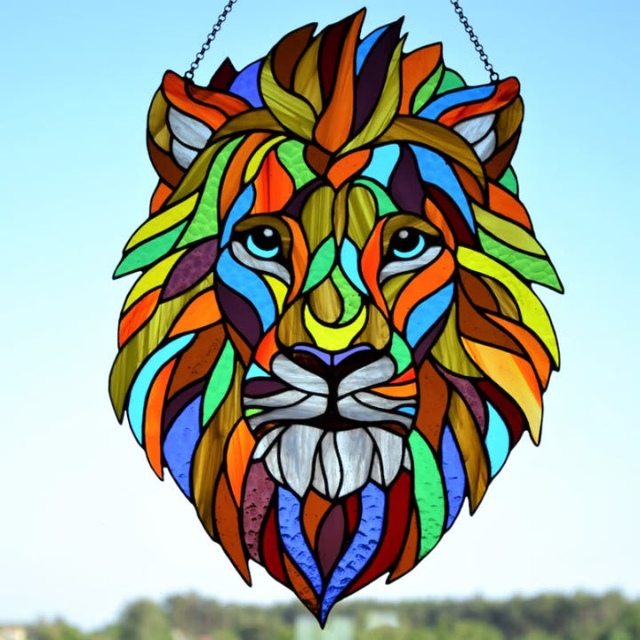 Cartoon Lion Acrylic Window Hangings Suncatcher For Wall Decor