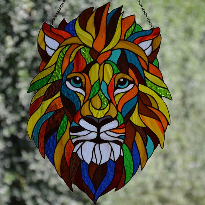 Cartoon Lion Acrylic Window Hangings Suncatcher For Wall Decor