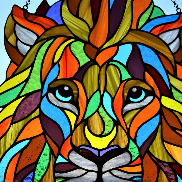 Cartoon Lion Acrylic Window Hangings Suncatcher For Wall Decor