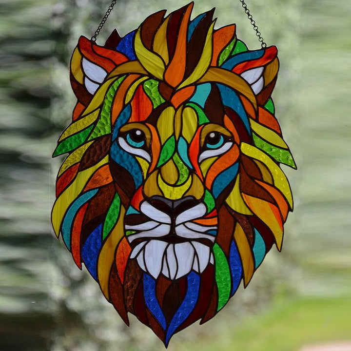 Cartoon Lion Acrylic Window Hangings Suncatcher For Wall Decor
