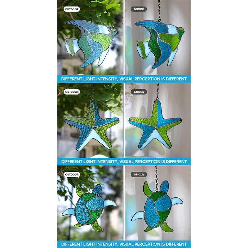 Marine Animal Acrylic Window Hangings Suncatcher For Wall Decor