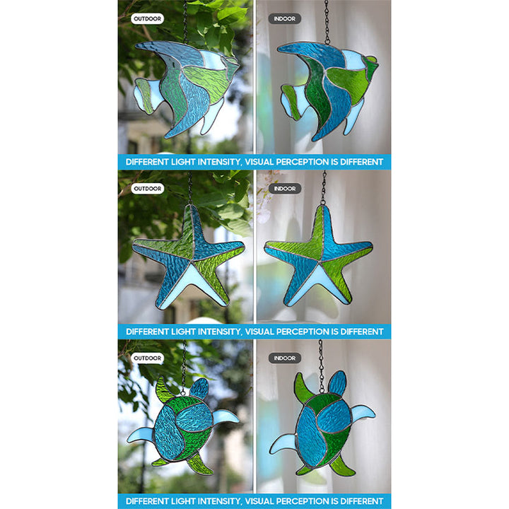 Marine Animal Acrylic Window Hangings Suncatcher For Wall Decor