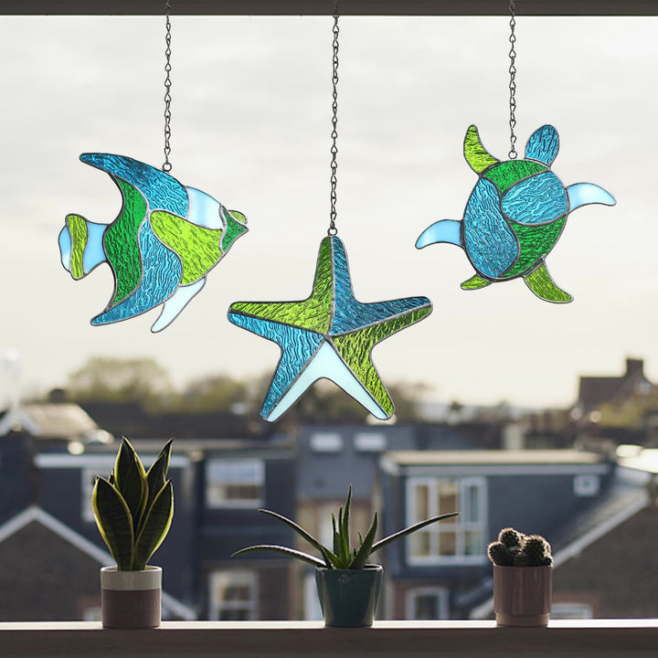 Marine Animal Acrylic Window Hangings Suncatcher For Wall Decor