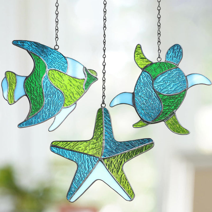 Marine Animal Acrylic Window Hangings Suncatcher For Wall Decor