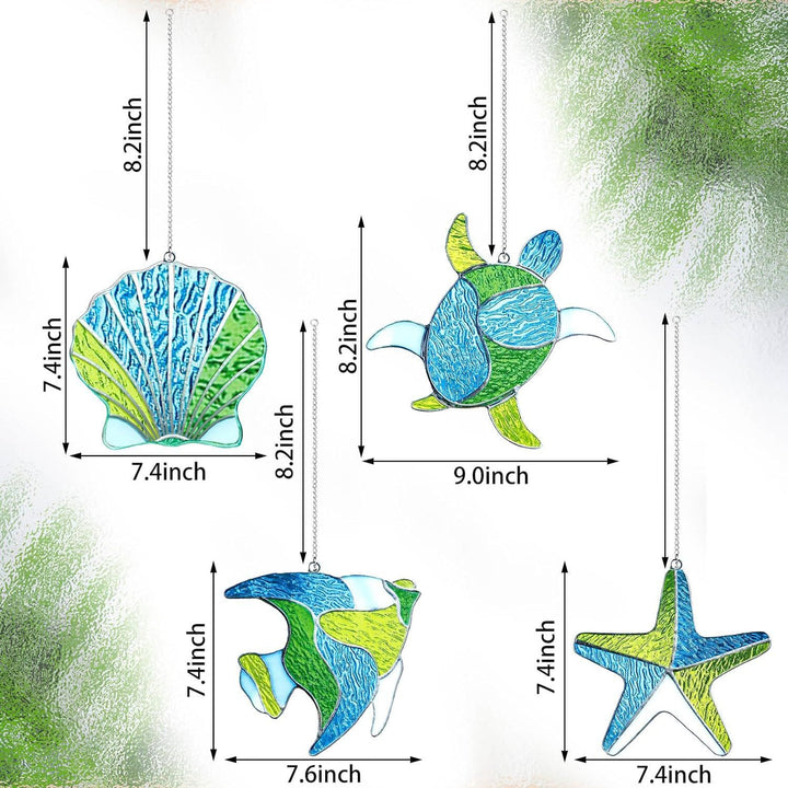 Marine Animal Acrylic Window Hangings Suncatcher For Wall Decor
