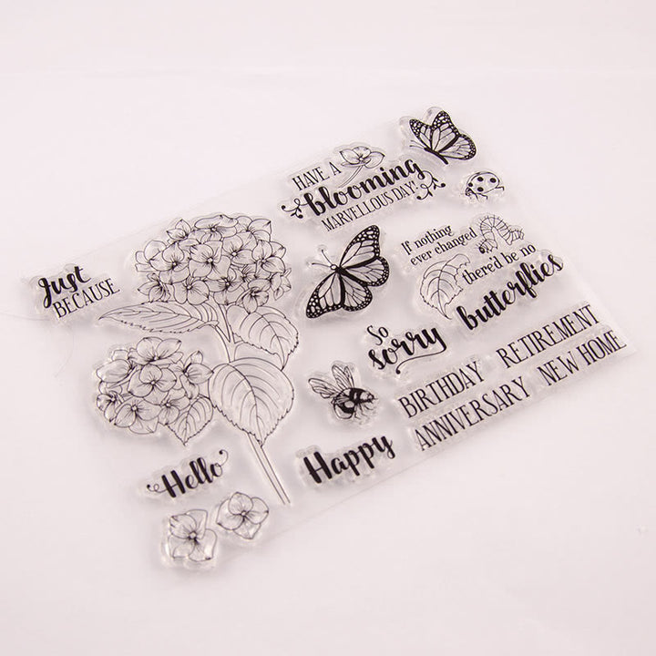 Clear Black Stamps Animal Plant Silicone Seal Rubber Stamps