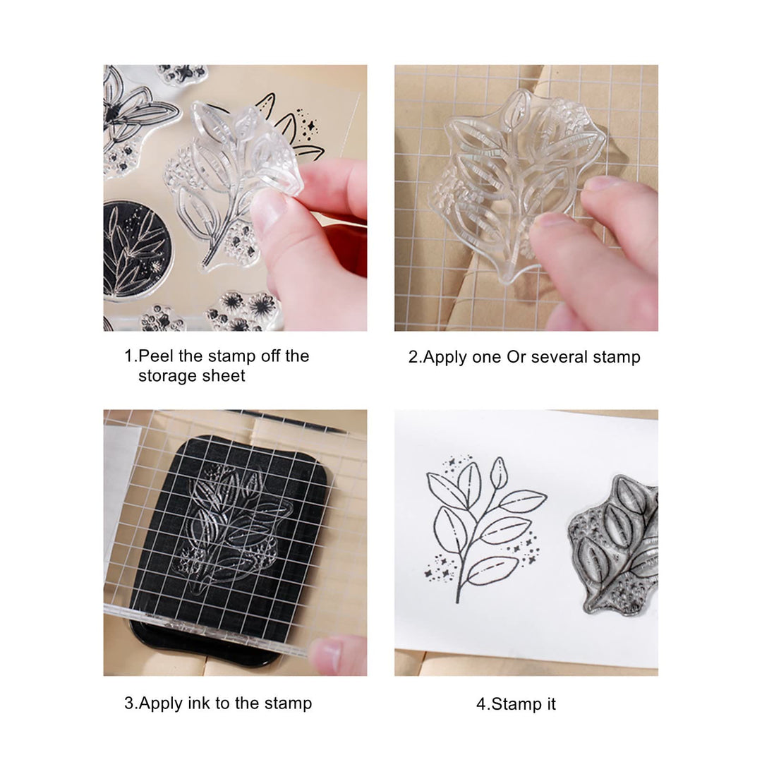 Clear Afternoon Tea Series Silicone Rubber Stamps For Greeting Cards