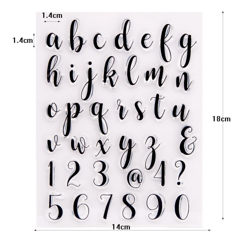 Clear Black Stamps Lowercase Alphabets Silicone Seal Rubber Stamps