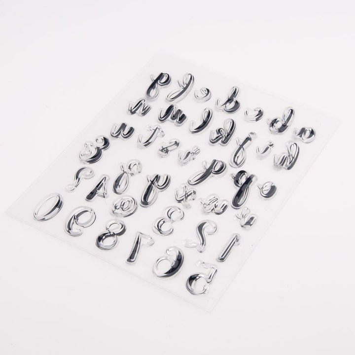 Clear Black Stamps Lowercase Alphabets Silicone Seal Rubber Stamps