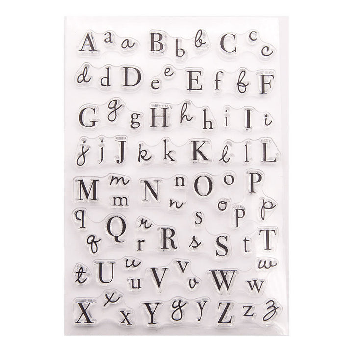 Clear Capital Lower Case Letter Stamps Silicone Seal Rubber Stamps