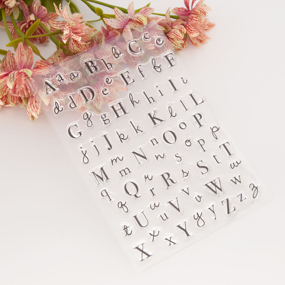 Clear Capital Lower Case Letter Stamps Silicone Seal Rubber Stamps