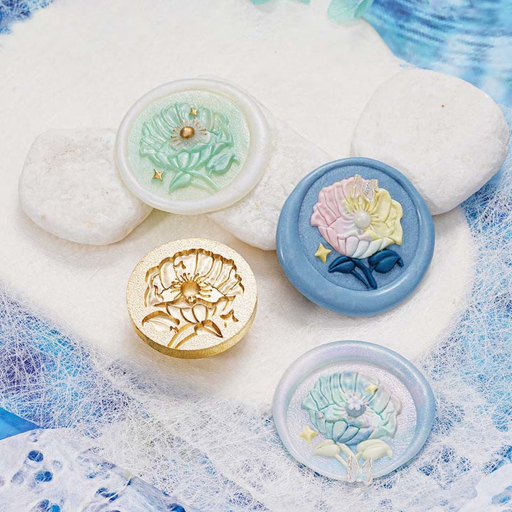 3D Embossed Ocean Water Series Seal Wax Stamp Decorative Gift