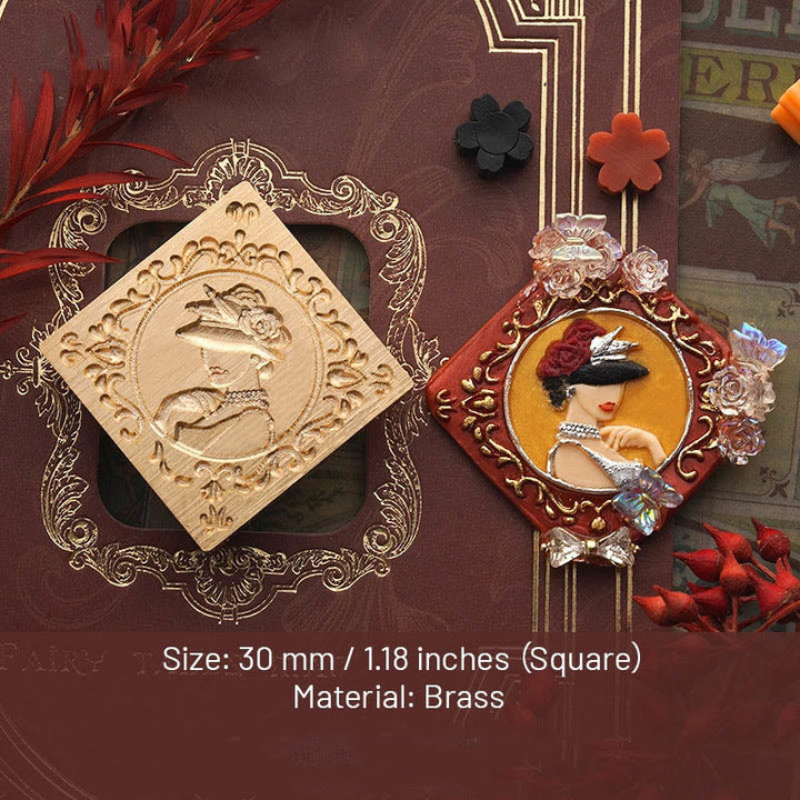 3D Embossed Elegant Lady Series Seal Wax Stamp Decorative Gift