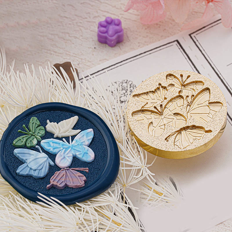 3D Relief Plant Art Series Seal Wax Stamp Decorative Gift