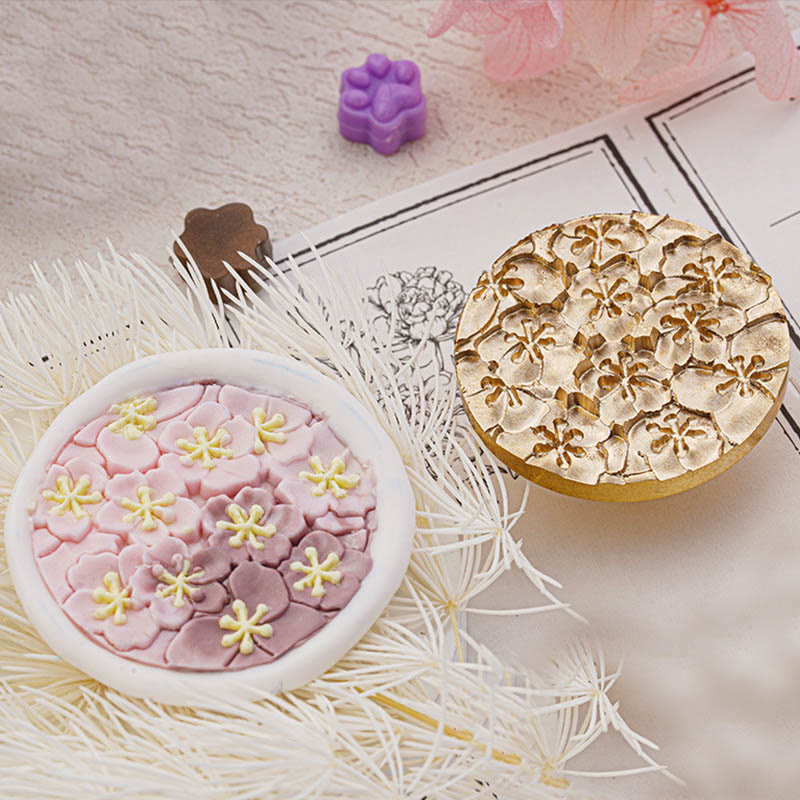 3D Relief Plant Art Series Seal Wax Stamp Decorative Gift