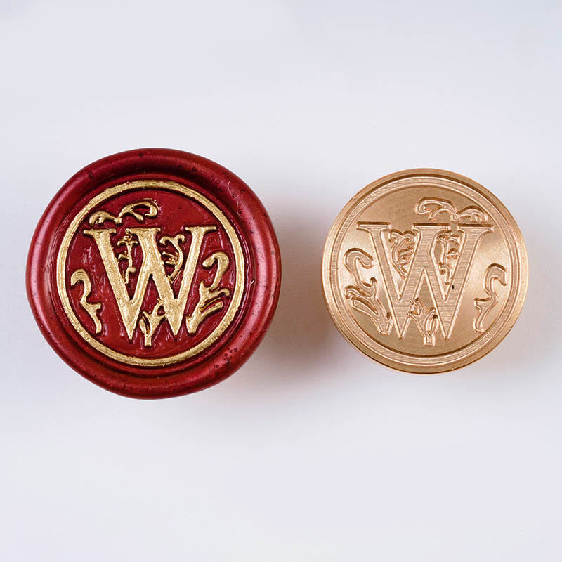 Floral Capital Letter Series Seal Wax Stamp Decorative Gift