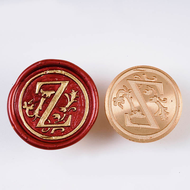 Floral Capital Letter Series Seal Wax Stamp Decorative Gift