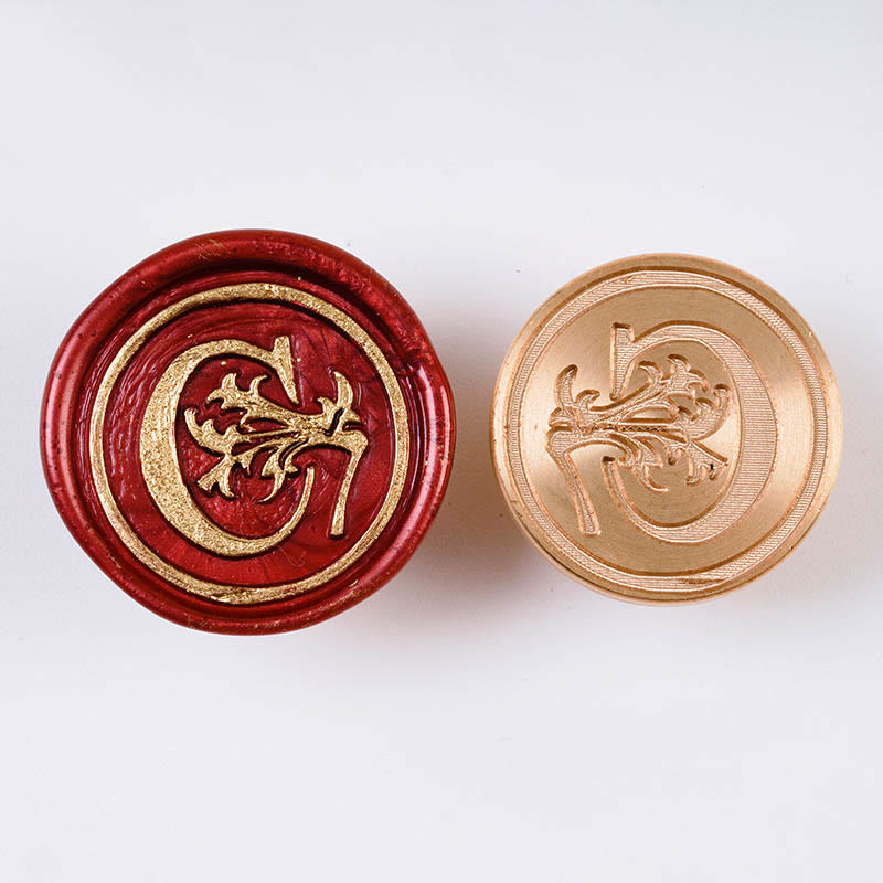 Floral Capital Letter Series Seal Wax Stamp Decorative Gift