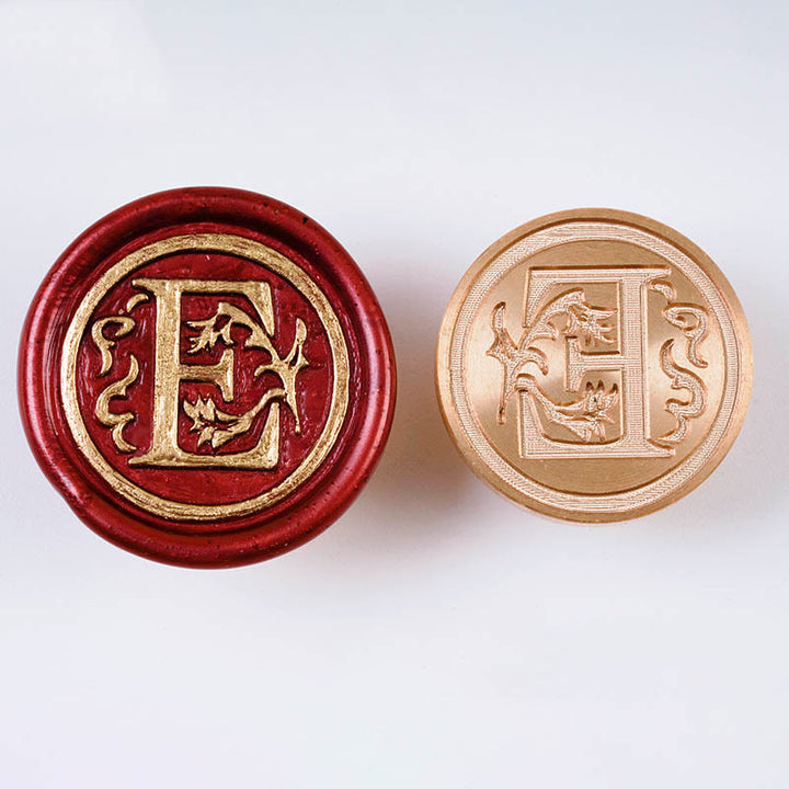 Floral Capital Letter Series Seal Wax Stamp Decorative Gift