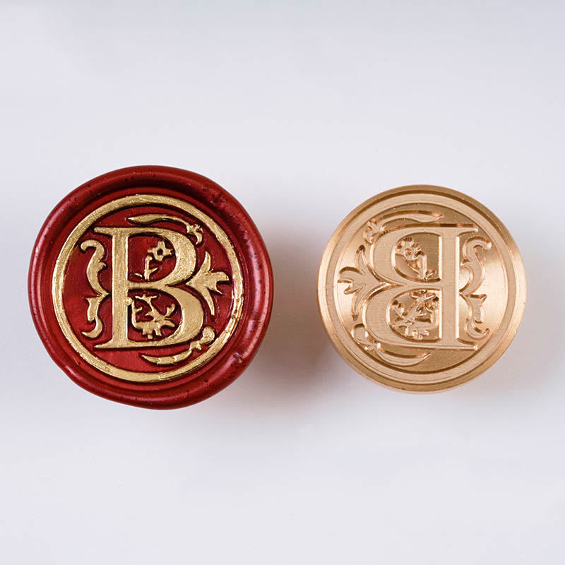 Floral Capital Letter Series Seal Wax Stamp Decorative Gift