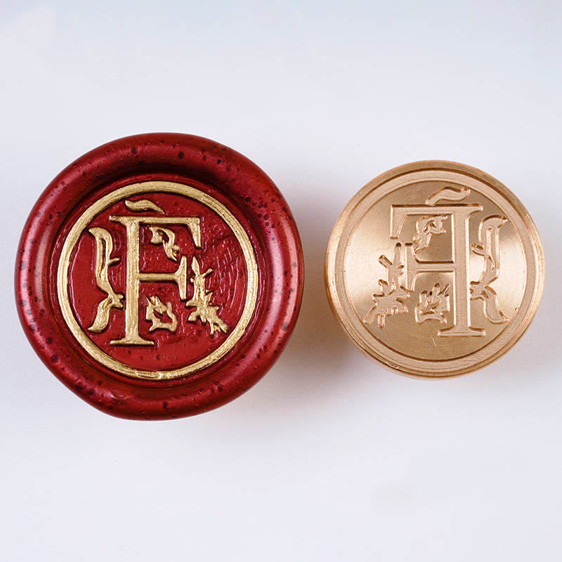 Floral Capital Letter Series Seal Wax Stamp Decorative Gift