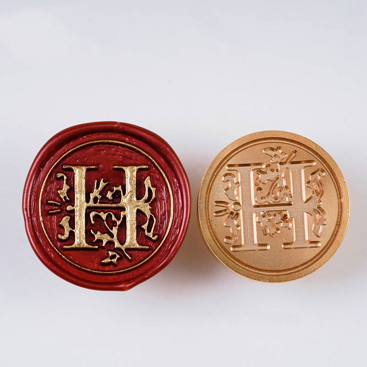 Floral Capital Letter Series Seal Wax Stamp Decorative Gift